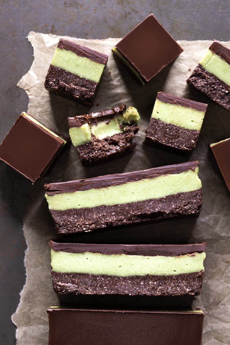 Vegan No Bake Chocolate Mint Slice Recipe - Real Food Healthy Body