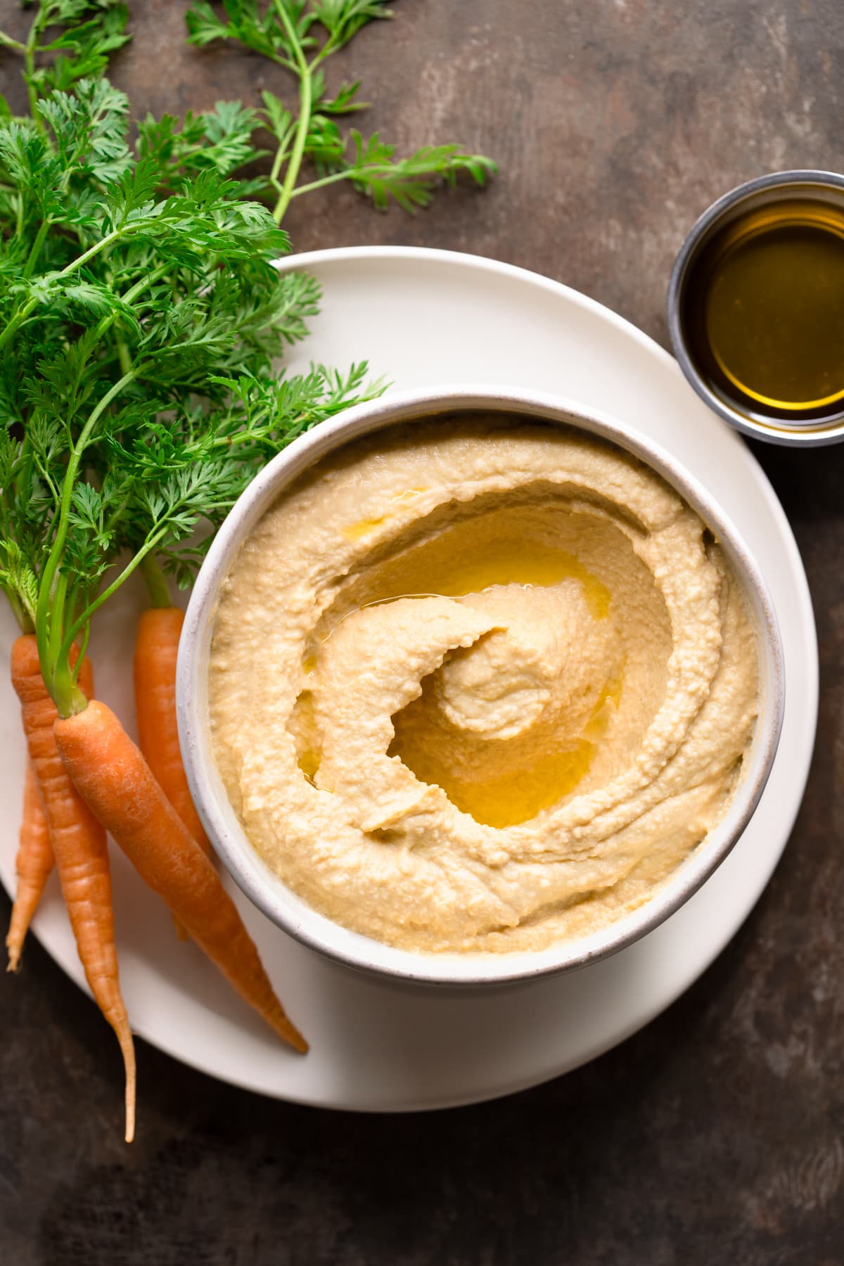 Healthy hummus without lemon or garlic served as a snack