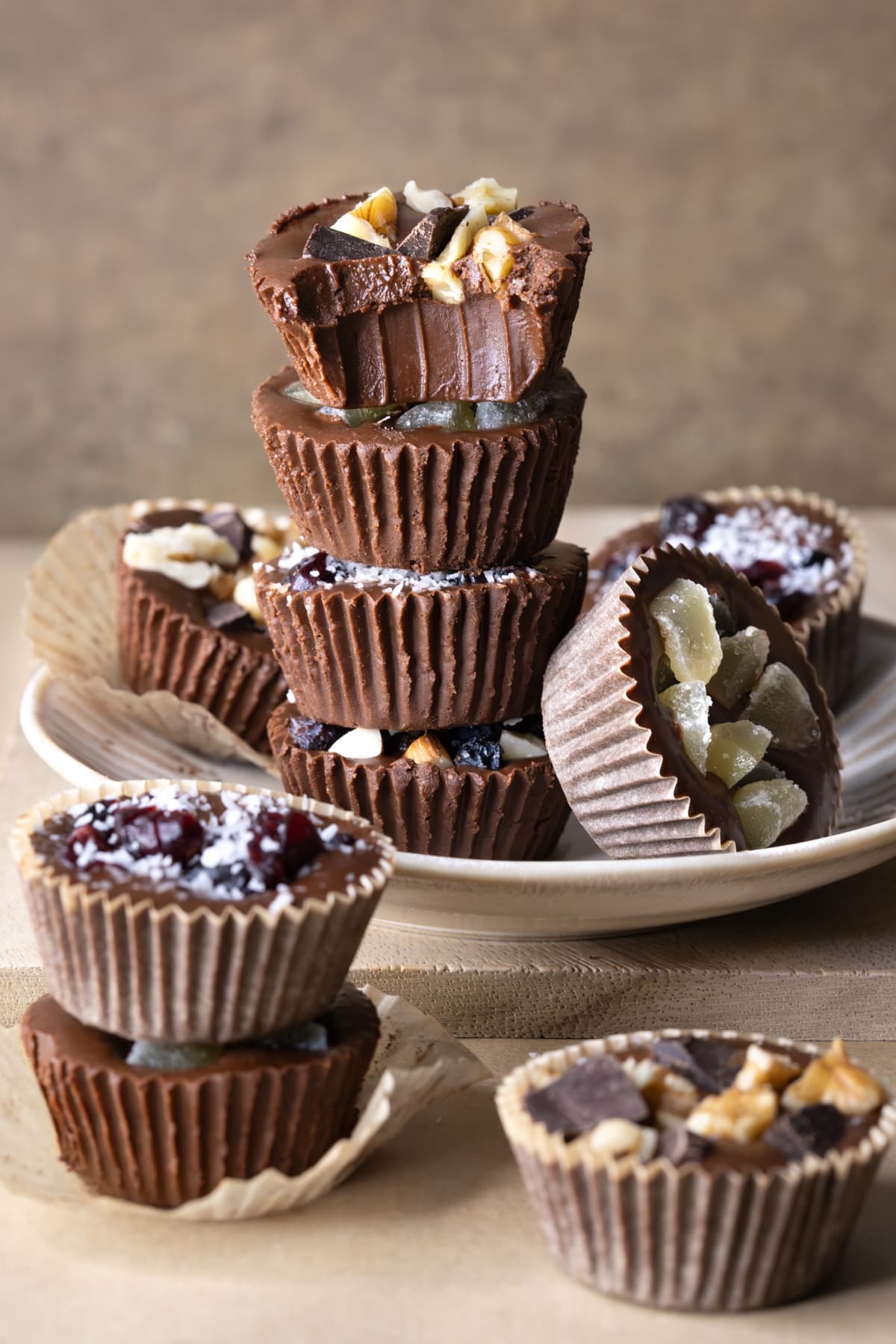 A stack of fudge cups